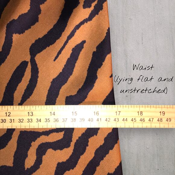 AllSaints Hera Zephyr Brown Tiger Print Long Slip Dress Size M Animal Print Chic - Picture 4 of 9